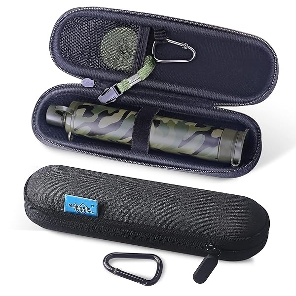 Membrane Solutions Filtro de agua de camuflaje con funda de transporte