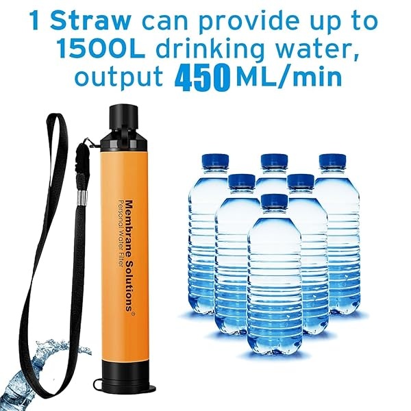 Membrane Solutions Filtro de agua naranja con funda de transporte - Image 7