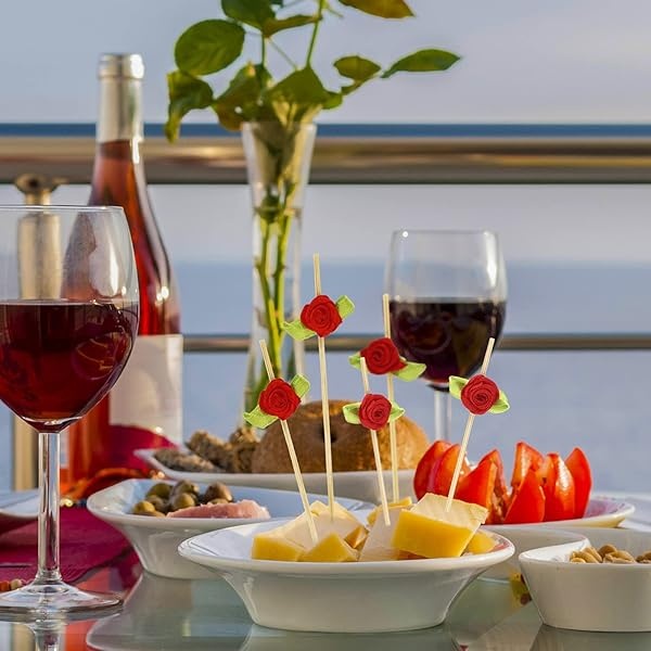Minisland MSL220 - Palillos de dientes de bambú para aperitivos de 4.7 pulgadas de largo, palillos de cóctel de novia, fiesta de San Valentín, comida, bebidas de frutas, palillos decorativos, 100 unidades - Image 6