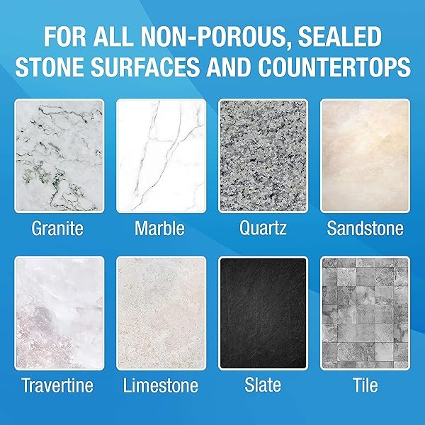 MiracleSpray para granito y piedra, súper limpiador para proteger y pulir todas las superficies de piedra, incluyendo mármol, cuarzo, pizarra, azulejos, laminado, ideal para soporte de limpieza de cocina y baño, kit de 16 onzas - Image 5