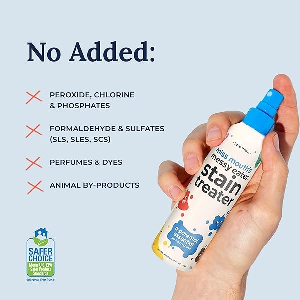 Miss Mouth's Emergency Stain Rescue Hate Stains Co. Removedor de Manchas para Ropa, no tóxico, removedor de Manchas para Ropa y Tela, Limpiador de Manchas para Ropa (120 ml, Botella de Spray de 4 onzas) - Image 5