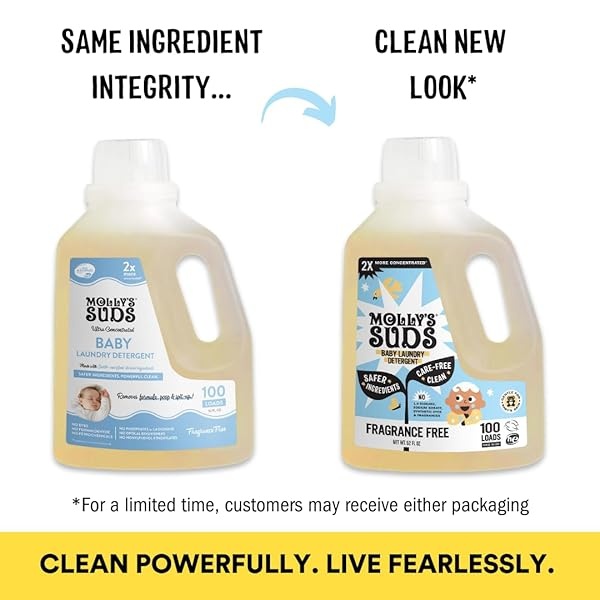 Molly's Suds Baby Liquid Laundry Detergent | Removes Formula, Poop & Spit-Up Stains | Extra Gentle on Newborn Skin (Fragrance Free, 100 Loads) - Image 4