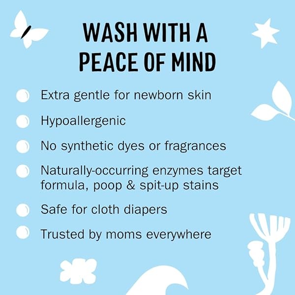 Molly's Suds Detergente en polvo para ropa de bebé, extra suave para recién nacidos, piel sensible, elimina la leche materna, fórmula y manchas de caca | Sin fragancia, 120 cargas - Image 4