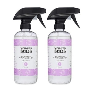 Molly's Suds Limpiador natural multiusos | Spray doméstico multisuperficie | Ingredientes vegetales y biológicos | Lavanda, 16 onzas (paquete de 2)