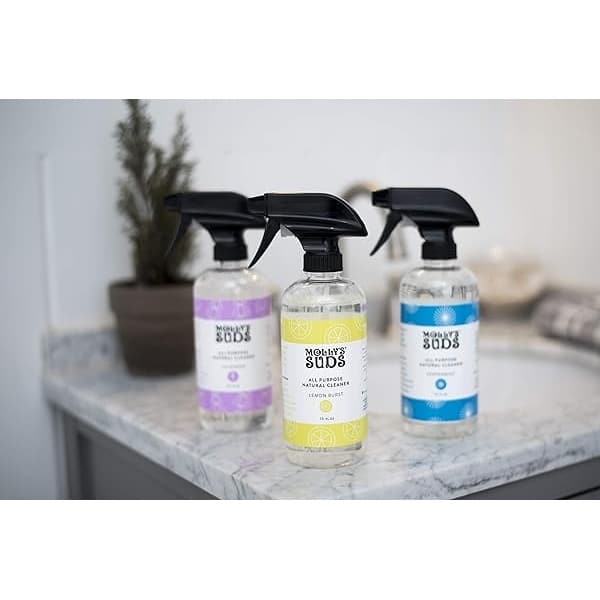 Molly's Suds Limpiador natural multiusos | Spray doméstico multisuperficie | Ingredientes vegetales y biológicos | Lavanda, 16 onzas (paquete de 2) - Image 5