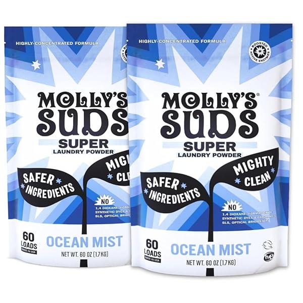 Molly's Suds Super Detergente en polvo, 120 Load
