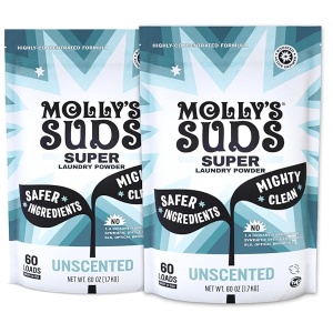 Molly's Suds Super Detergente en polvo, 120 Load