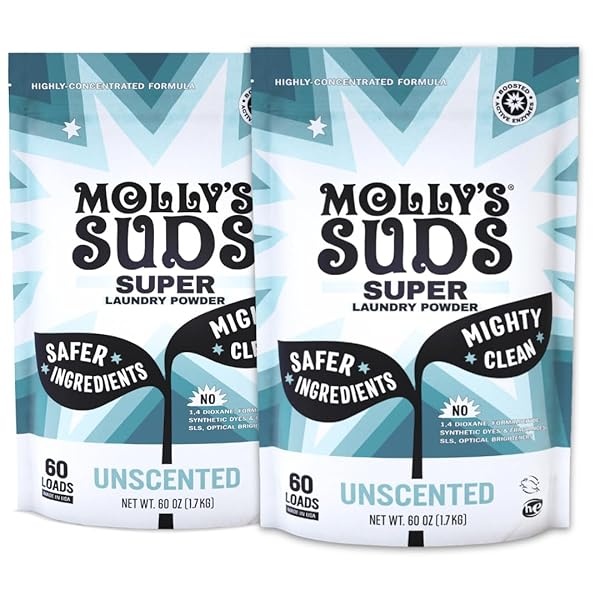 Molly's Suds Super Detergente en polvo, 120 Load