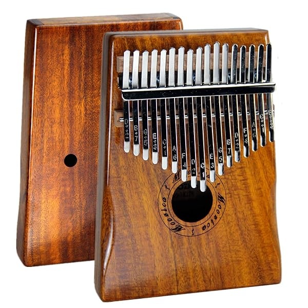 Moozica Kalimba Marimba de 17 teclas, instrumento musical profesional de madera de Koa maciza (Koa-K17K) - Image 9