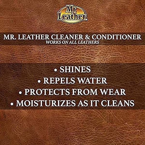 Mr. Leather - Limpiador y acondicionador de piel para automóviles, tapicería, equipaje de piel y bolsas (paquete de 2 unidades) - Image 4