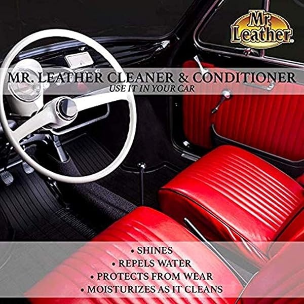 Mr. Leather - Limpiador y acondicionador de piel para automóviles, tapicería, equipaje de piel y bolsas (paquete de 2 unidades) - Image 7