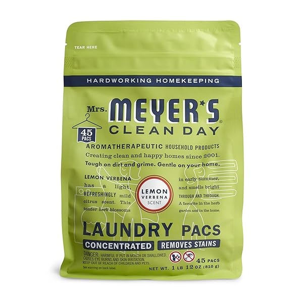 Mrs. Meyer's Clean Day Laundry Pacs, Lemon Verbena, 45 Count