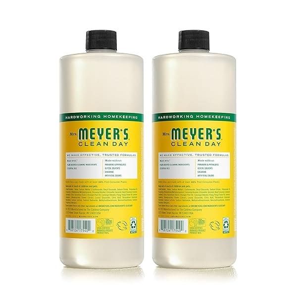 Mrs. Meyer's Limpiador concentrado multisuperficies, uso para limpiar suelos, azulejos, contadores, madreselva, 32 onzas líquidas, paquete de 2 - Image 3