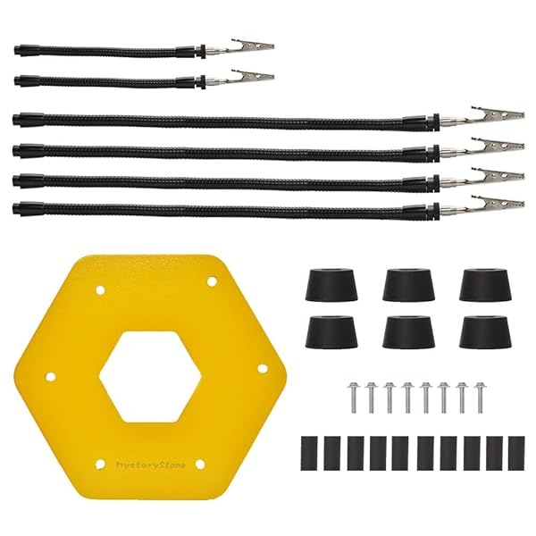 Mysterystone Soldering Helping Hands Third Hand Tool with Heavy Duty Steel Base Third Hand Soldering Tool and Vise with 6 Flexible Gooseneck Metal Arms and Clips for Soldering Work Station - Image 7