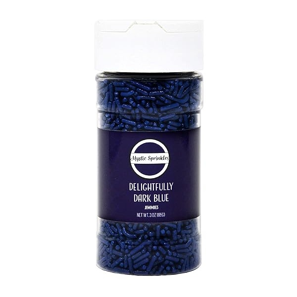 Mystic Sprinkles Delightfully Dark Blue Jimmies Sprinkles - Tarro de 3 onzas - Image 3