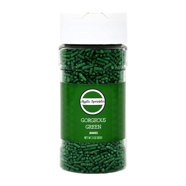 Mystic Sprinkles Gorgeous Green Jimmies Sprinkles - Tarro de 3 onzas - Image 3