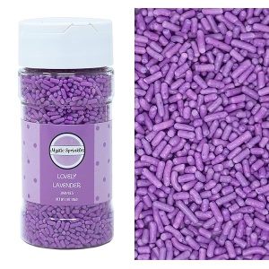Mystic Sprinkles Jimmies Sprinkles - Tarro de 3 onzas (lavanda encantadora)