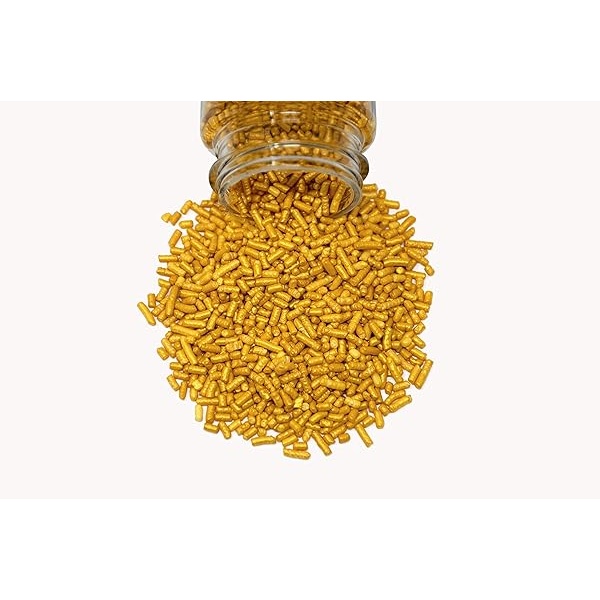 Mystic Sprinkles Sparkling Gold Jimmies Botella de 3.5 onzas - Image 4
