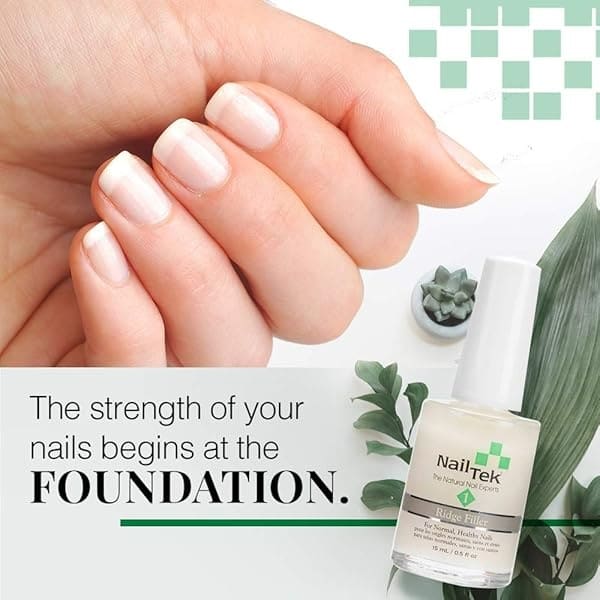 Nail Tek Foundation 1, capa base fortalecedora de relleno para uñas fuertes y saludables, 14,2 g, paquete de 2 - Image 3