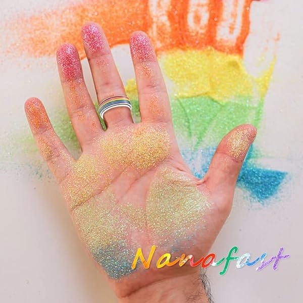 Nanafast Anillo de acero inoxidable de 8 mm con diseño de bandera de arco iris, gays, lesbianas, anillo giratorio para hombres y mujeres Plateado - Image 7