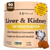 Natural Dog Company | Liver & Kidney | 90 Premios Antioxidantes para el Hígado y Riñón de los Perros. Detox de Sistema digestivo y riñones con Ingredientes Naturales. Controlan el Peso y Apetito.