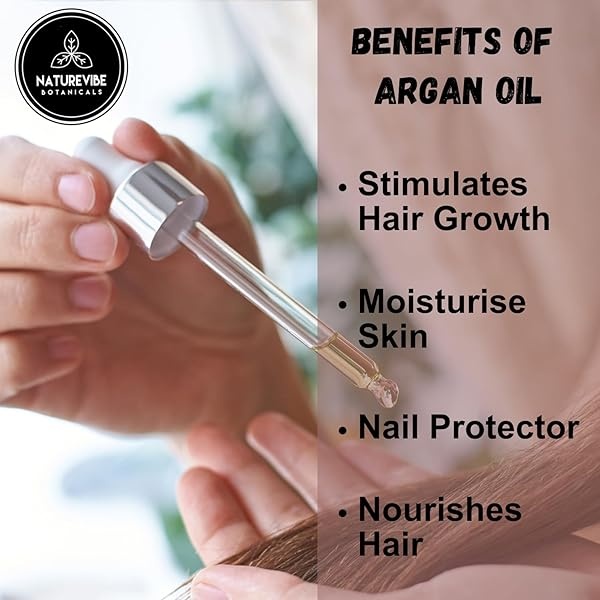 Naturevibe Botanicals Argan Oil 32 Ounces 100% Pure & Natural Morocco Oil | Cold Pressed | Great for Skin, Nails & Hair | Non-Greasy Body Oil | Face Moisturiser (946 ml) - Image 4