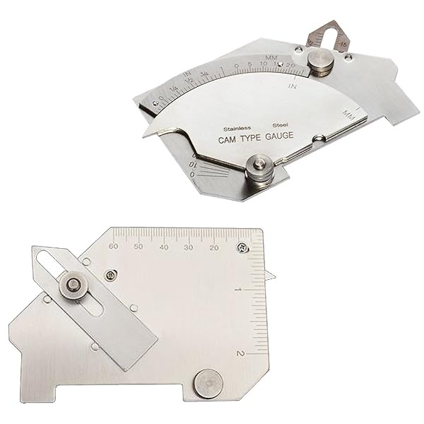 Necygoo medidores de soldadura de acero inoxidable de 0-60 mm calibre de 3.2 mm-25.4 mm 1/8''-1'' calibre de filete de soldadura de medición métrica calibre de soldadura - Image 4