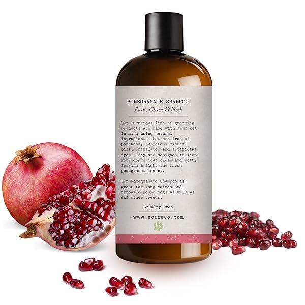 New Natural Dog Shampoo, Pomegranate - Clean, moisturize, Condition, Soothe Soften Dry Itchy Allergy Sensitive Skin. Deodorize detangle, Prevent Mattes. Puppies Shih Tzu Bichon Maltese Poodle Yorkie - Image 4