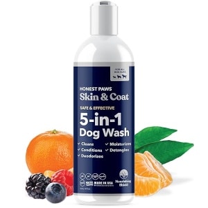 New brothread Honest Paws Sabonete e condicionador para cães – 5 em 1 para alergias e ressecamento, coceira, hidratante para Pele sensível – Livre de sulfatos, à Base de Plantas, Totalmente Natural