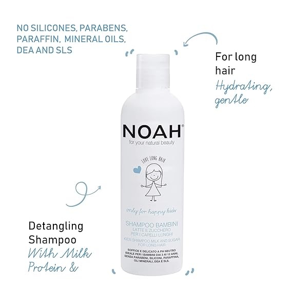 Noah Hair - Kids Shampoo and Conditioner Spray Set - With Milk & Sugar - Hair Care for Natural Beauty - 8.5 fl.oz (250 ml) Each - Image 5