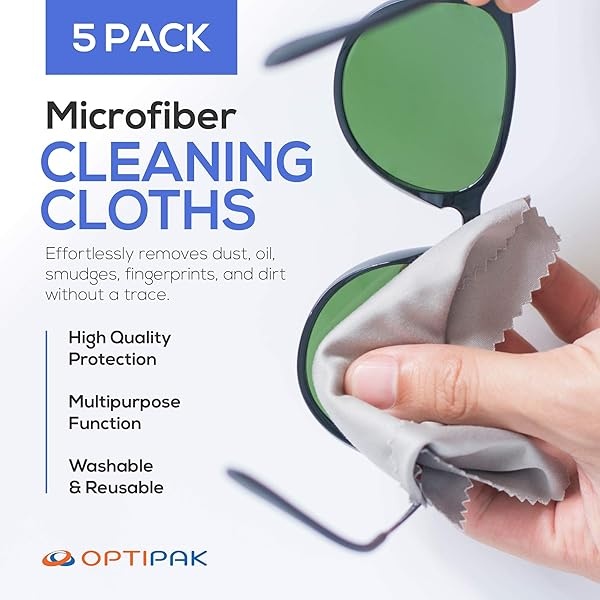 OPTIPAK Spray antivaho para gafas, limpiador antivaho con paño de microfibra para gafas, gafas, gafas de sol, espejo, espray antivaho para usuarios de máscaras (30 ml/1 oz, 2 fundas TL) - Image 7