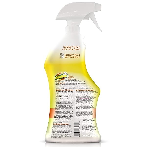 OdoBan Botella de spray lista para usar de 32 onzas y 1 galón concentrado, Cítrico - Image 4