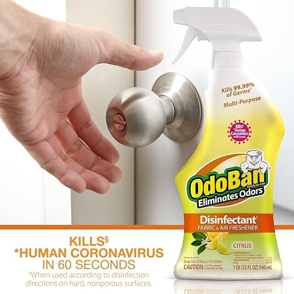 OdoBan Botella de spray lista para usar de 32 onzas y 1 galón concentrado, Cítrico - Image 9