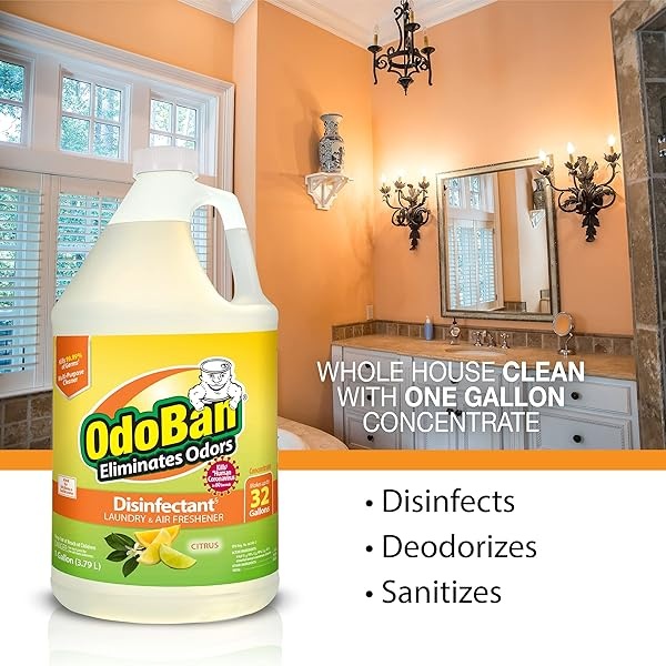 OdoBan Citrus Odor Eliminator and Disinfectant Multi-Purpose Cleaner Concentrate (2 Gal), 2 Pack - Image 6