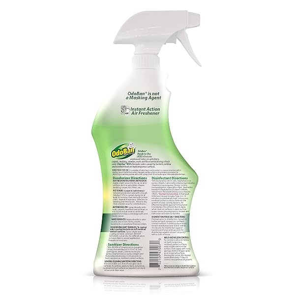 OdoBan Desinfectante y eliminador de olores listos para usar, juego de 3, espray de viaje de 4 onzas, espray de 32 onzas, concentrado de 1 galón, aroma original de eucalipto - Image 4