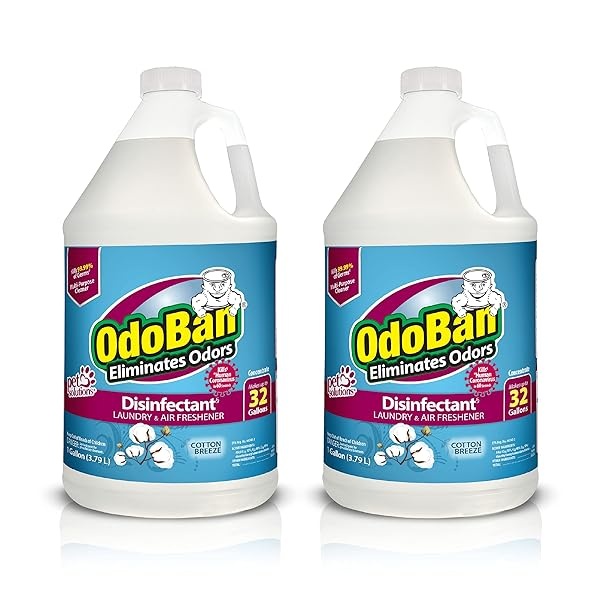 OdoBan - Eliminador de olores desinfectante y limpiador concentrado multiusos, Paquete de 2