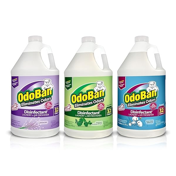 OdoBan - Eliminador de olores desinfectante y limpiador multiusos, Combo Pack, Multicolor