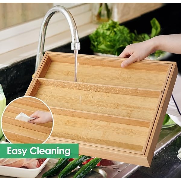 Organizador de cajones expandible de bambú, 5 ranuras para cubiertos para utensilios y cubiertos, organizador de cubiertos en cajón, separadores de cajones de madera para cubiertos, cuchillos en cocina, dormitorio, sala de estar - Image 8