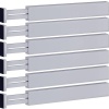 Organizador de separadores de cajones de bambú ajustable – Separadores de utensilios de cocina grandes expandibles para tocador, dormitorio, cajón de bebé, baño, oficina, juego de 6 – 2.6 de alto, 17.5 a 22 pulgadas (gris)