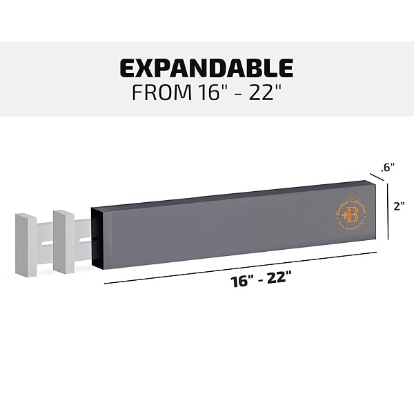 Organizador grande para cajones de cocina, divisores de cajones de bambú expandibles (17.5 a 22 pulgadas), separadores ajustables para cocina, ropa, cambiador, recámara, baño y cajones de computadora, paquete de 4 (gris) - Image 4