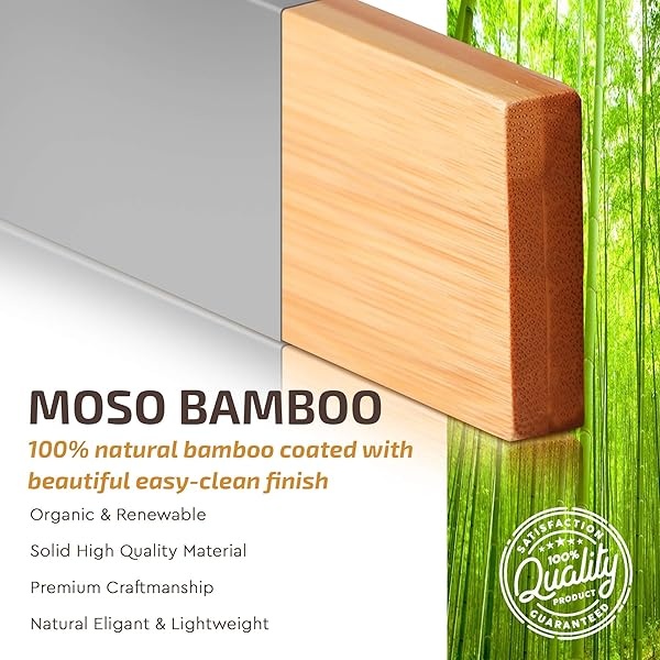 Organizador grande para cajones de cocina, divisores de cajones de bambú expandibles (17.5 a 22 pulgadas), separadores ajustables para cocina, ropa, cambiador, recámara, baño y cajones de computadora, paquete de 4 (gris) - Image 10