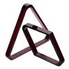 OwnMy - Juego de 2 estantes de madera para billar de madera, diseño clásico de madera maciza de 8 bolas triangulares y 9 bolas de diamante para mesa (rojo)