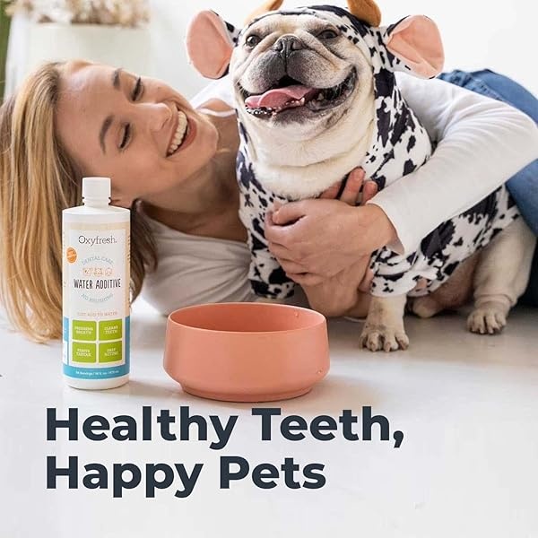 Oxyfresh - Aditivo para el cuidado dental para mascotas - La mejor manera de eliminar el mal aliento del perro y el aliento del gato - Lucha contra el sarro y la placa - tan fácil, solo tienes que añadir al agua. Recomendado por veterinarios. 16 onzas - Image 8