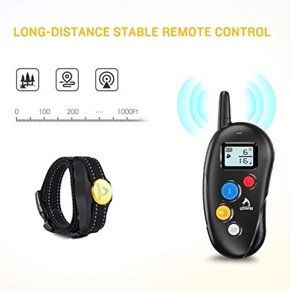 PATPET Collar de entrenamiento para perros, 2 receptores, recargable, IPX7, resistente al agua, con mando a distancia, 3 modos de entrenamiento, pitido, vibración y choque, perfecto para perros pequeños, medianos y grandes, dos - Image 5