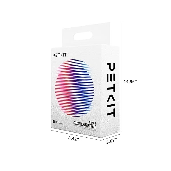 PETKIT Arena para gatos mezclada 5 en 1, desechable, sin olor, carbón activado, ultra absorbente y de secado rápido (dos paquetes) - Image 9