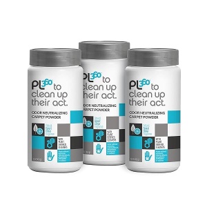PL360 Polvo de alfombras neutralizador de olores de mascotas | Eliminador de olores de mascotas | Elimina gatos, perros, mascotas, malos olores de las alfombras | Ingredientes ecológicos, naturales y seguros | 16 onzas (paquete de 3)