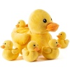 PREXTEX - Peluche de pato con 5 patos de peluche para bebés, cremalleras de pato grande, 5 patitos de peluche pequeños, juguetes de peluche de pato para niños de 3 a 5 años, juguete de pato y patito,