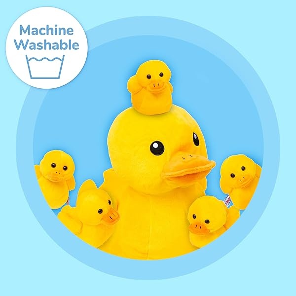 PREXTEX - Peluche de pato con 5 patos de peluche para bebés, cremalleras de pato grande, 5 patitos de peluche pequeños, juguetes de peluche de pato para niños de 3 a 5 años, juguete de pato y patito, - Image 6