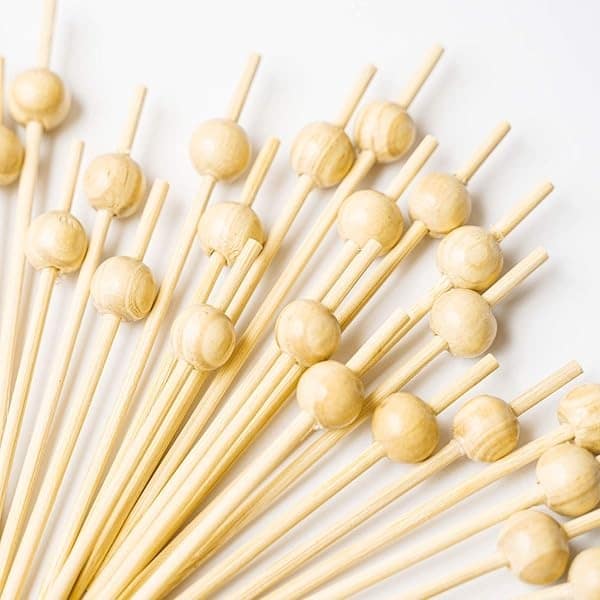 Palillos de madera hechos a mano, palillos de madera para cócteles, 100 unidades - Image 3