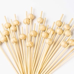 Palillos de madera hechos a mano, palillos de madera para cócteles, 100 unidades